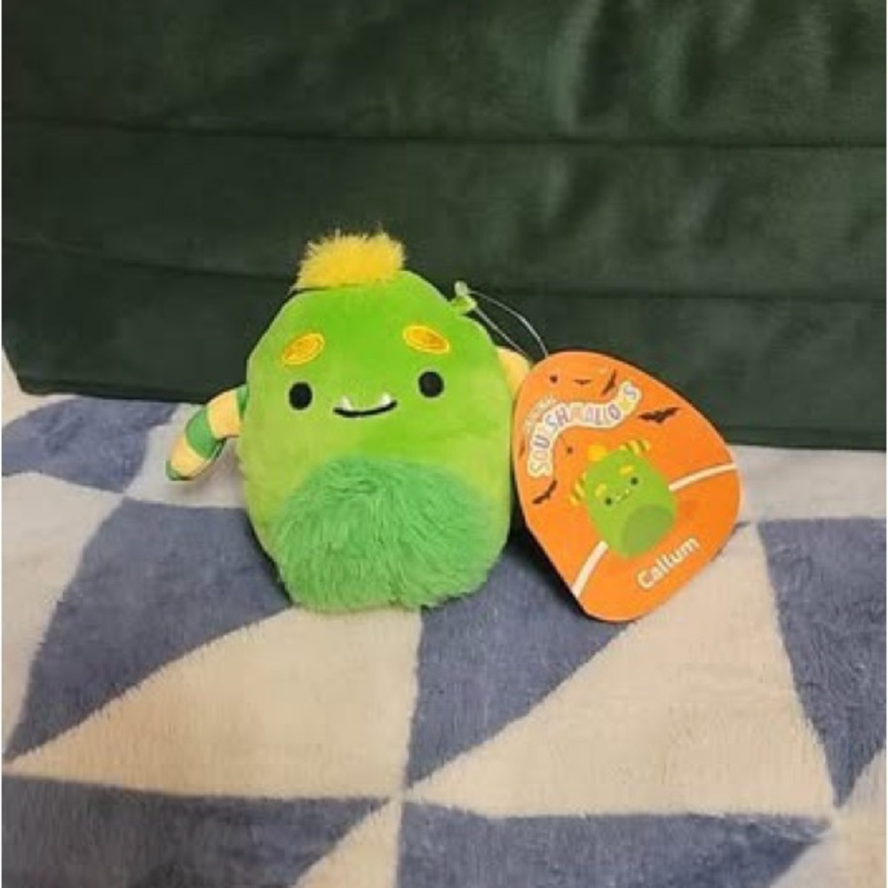 NWT Original Squishmallows 5" Callum The Green Monster Halloween Squad
